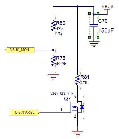 Type C VBUS Discharge Boost for HUBCV