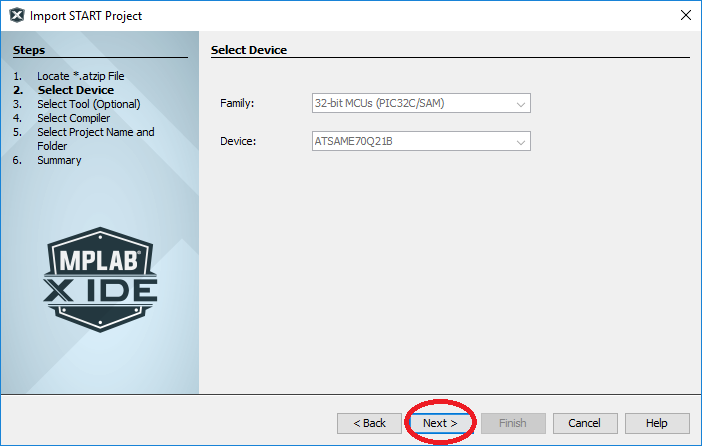 MPLAB: Importing Atmel START project to MPLAB X IDE
