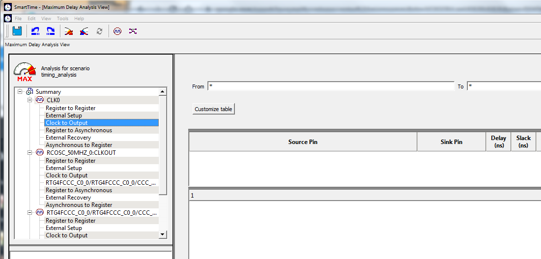 RTG4 - Creating a SmartTime path from a CCC input clock, through the ...