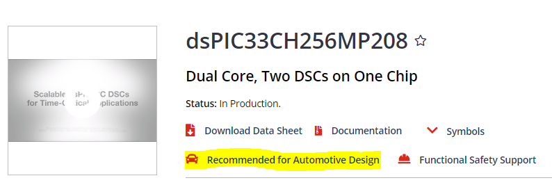 Identification of Devices Recommended for Design Into Automotive ...