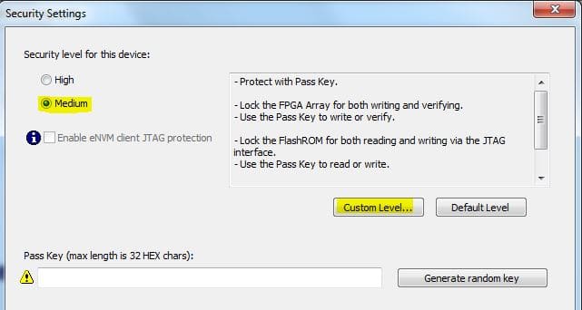 How to operate Smart Fusion device in OTP (One Time Programmable) mode
