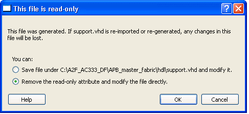 Error during Pre synthesis simulation of “AC333- APB_Master_Fabric” design.