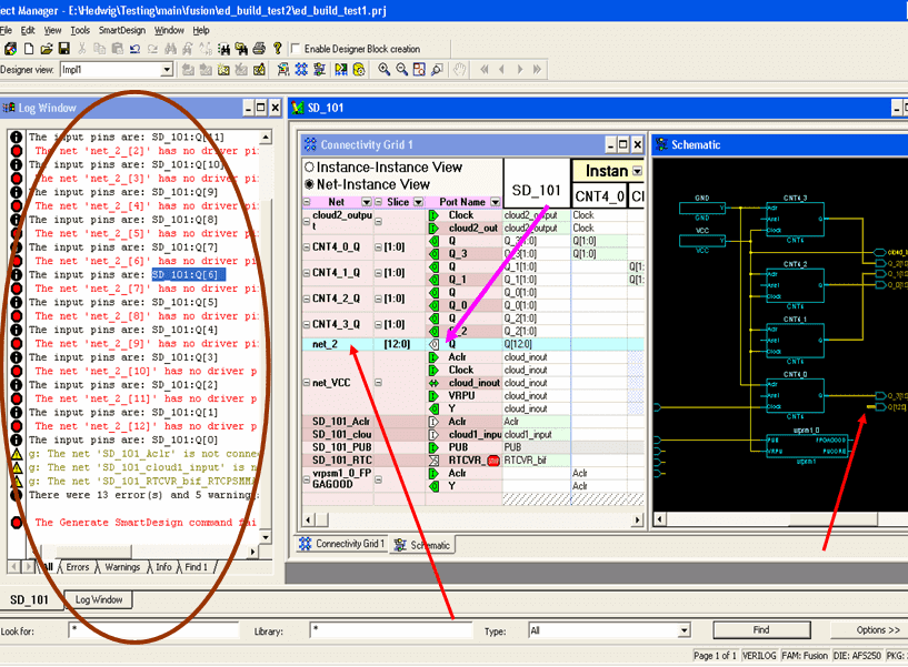 SmartDesign Component With Undriven Nets Generates Confusing Log Window ...