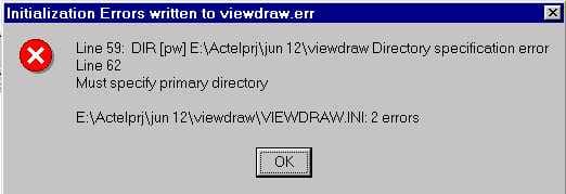 Why do I get the following error from ViewDraw in the Libero ...