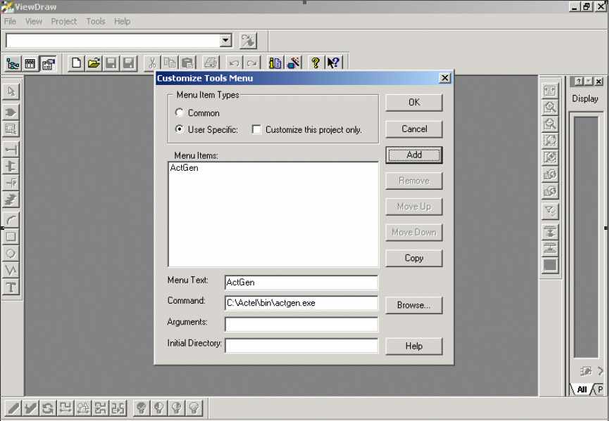 Can I use a full version of ViewDraw together with the Actel ACTgen ...