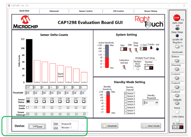 Installing the CAP1XXX GUI