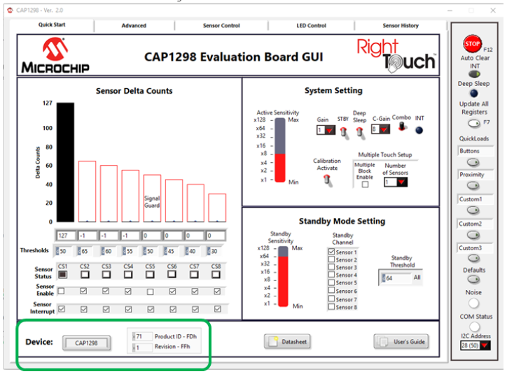 Installing the CAP1XXX GUI