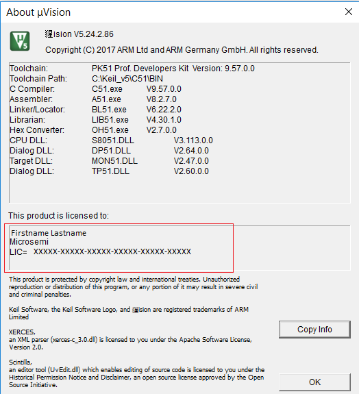 Keil PK51 – Problems compiling VSC6811 and VSC6825 software correctly