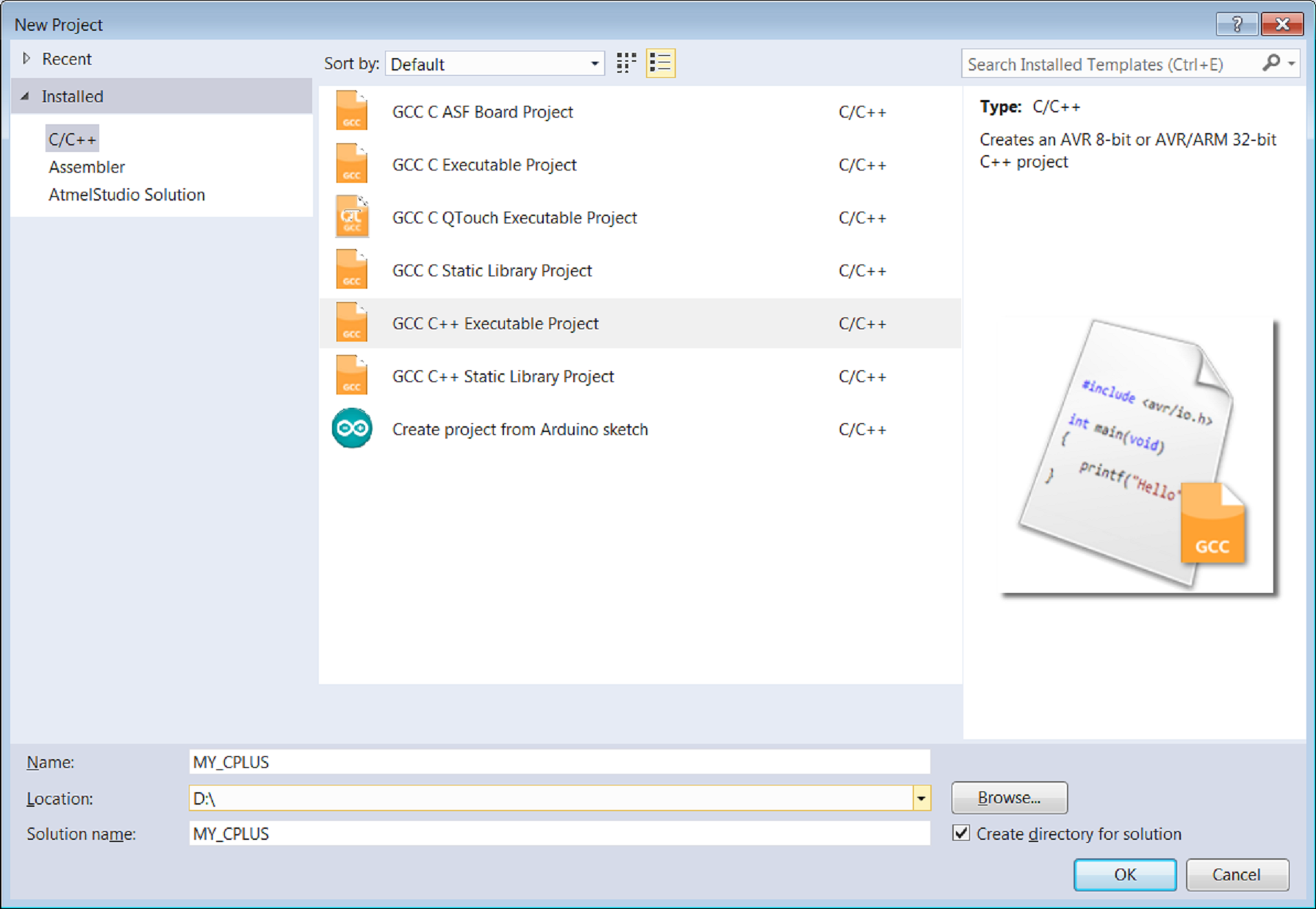 C++ Support for Atmel START