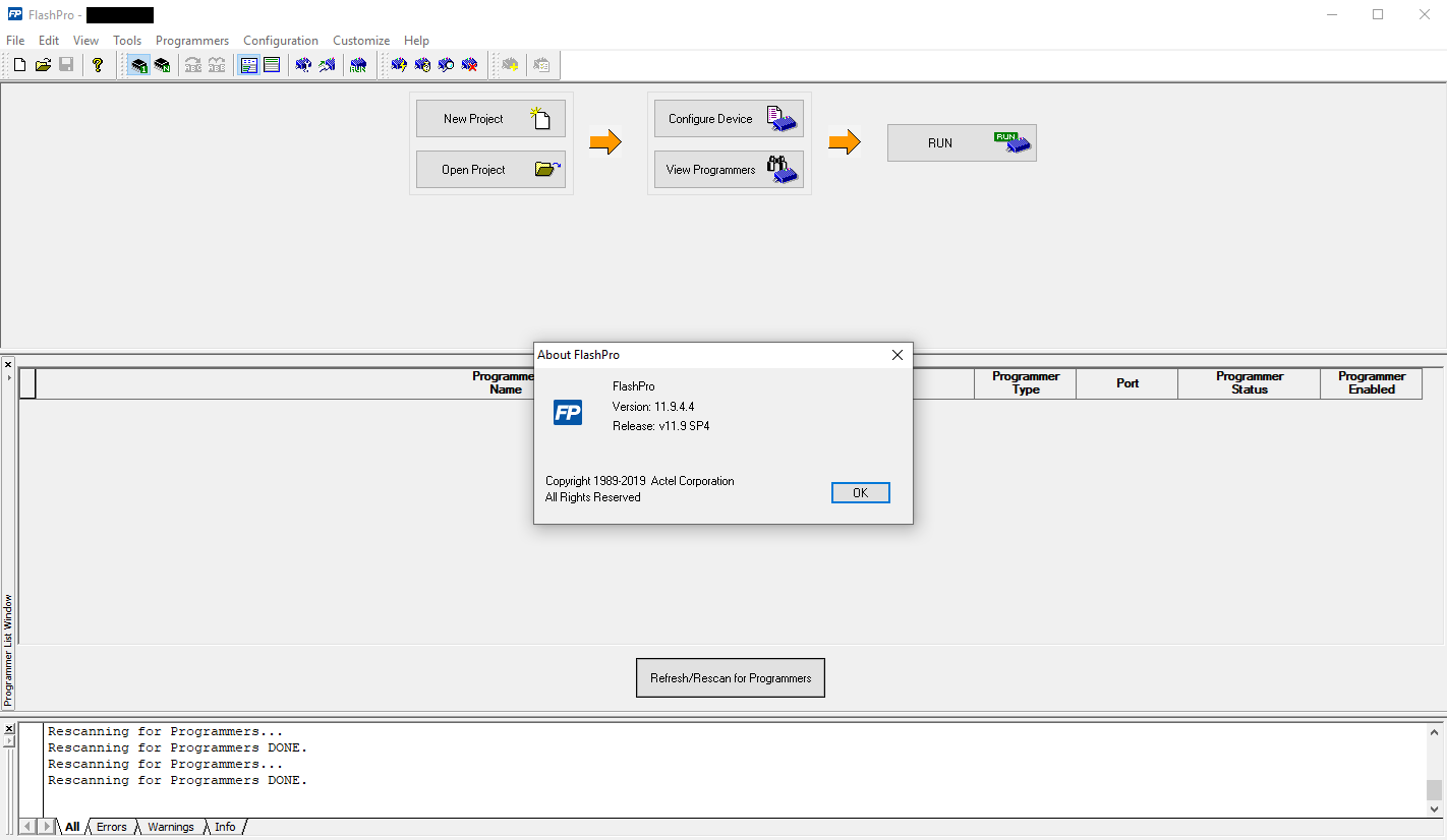 FlashPro Lite Parallel port to PCMCIA card does not work in Windows 10