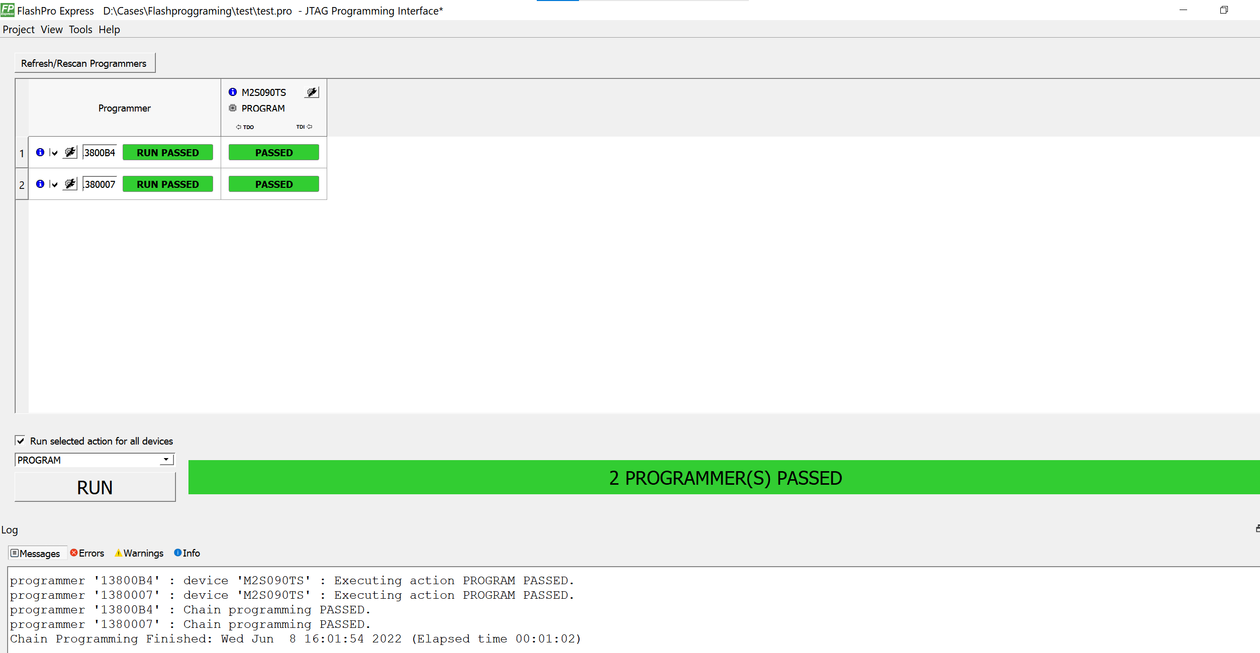 Is parallel programming possible using FlashPro6?