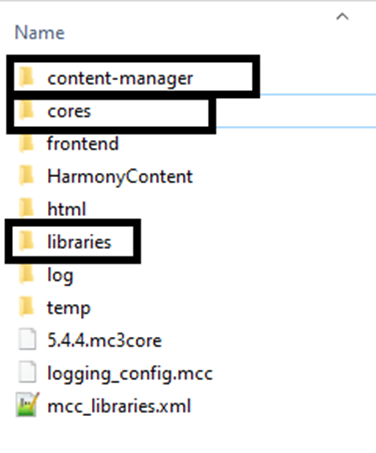 MCC Harmony: Plugin, Core, Harmony Library and Content Manager versions