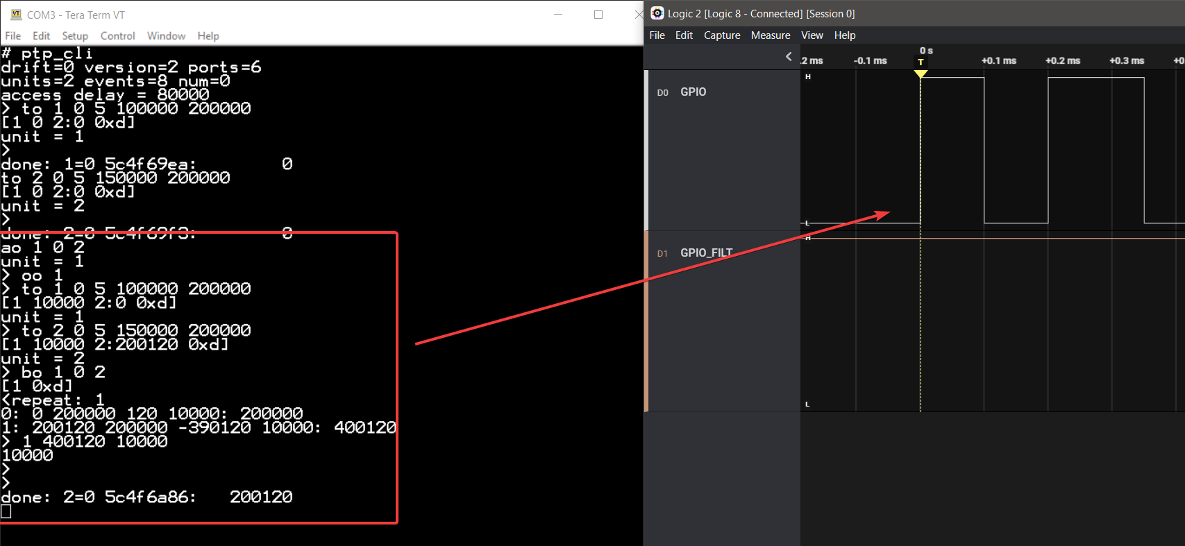 Example on how to use ptp_cli for custom waveforms