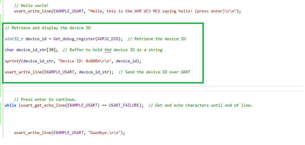 Reading UC3 device ID using software