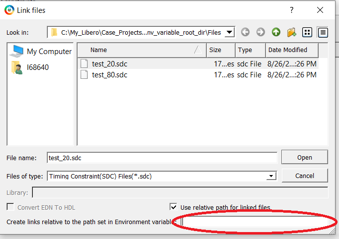 How to link files using relative path?