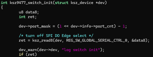Adding debugging logs to Microchip Ethernet Switch DSA Drivers in Linux
