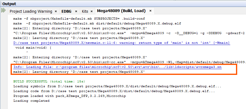AVR- Identifying the Linker File Type and Location in MPLAB X IDE and ...