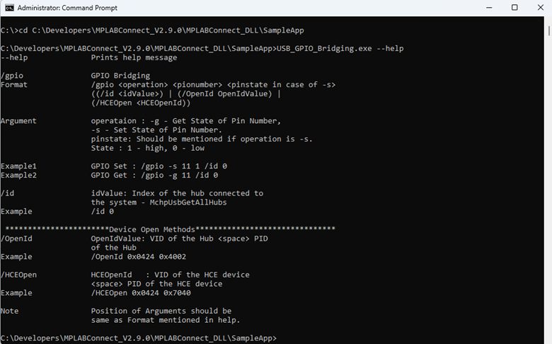 Application Creation for USB-to-GPIO Bridging