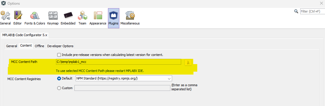 MCC (MPLAB Code Configurator) - Multiple instances in MPLAB X and MPLAB ...