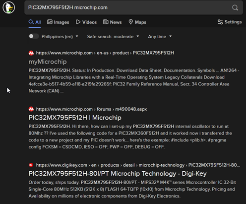 Effective Ways of Searching Information on Microchip Products
