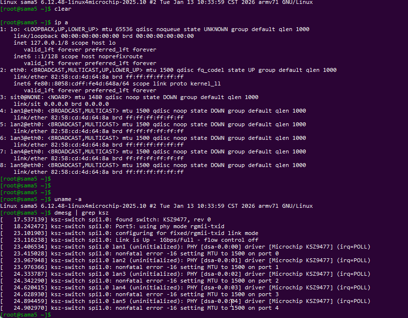 EVB-KSZ9477: How to Build a Linux image with the Linux DSA Driver