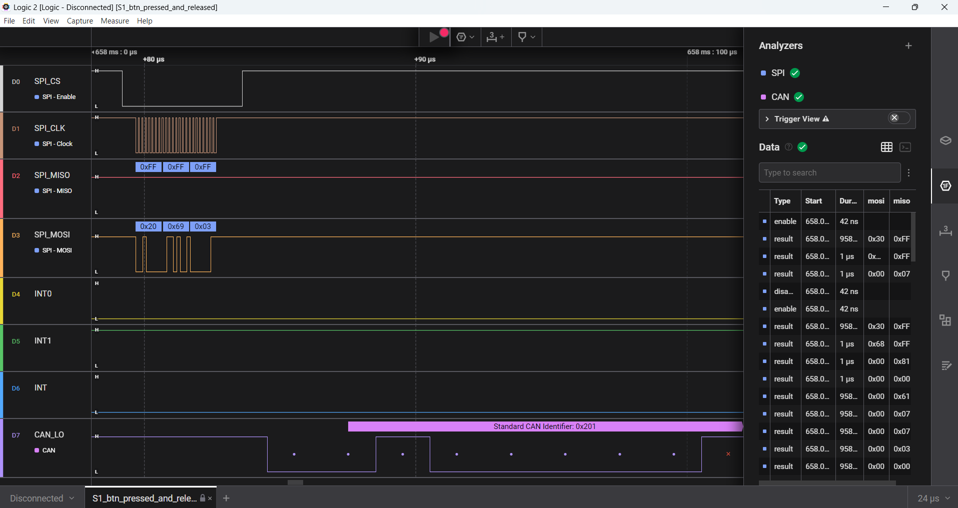 MCP2518FD - debugging custom drivers